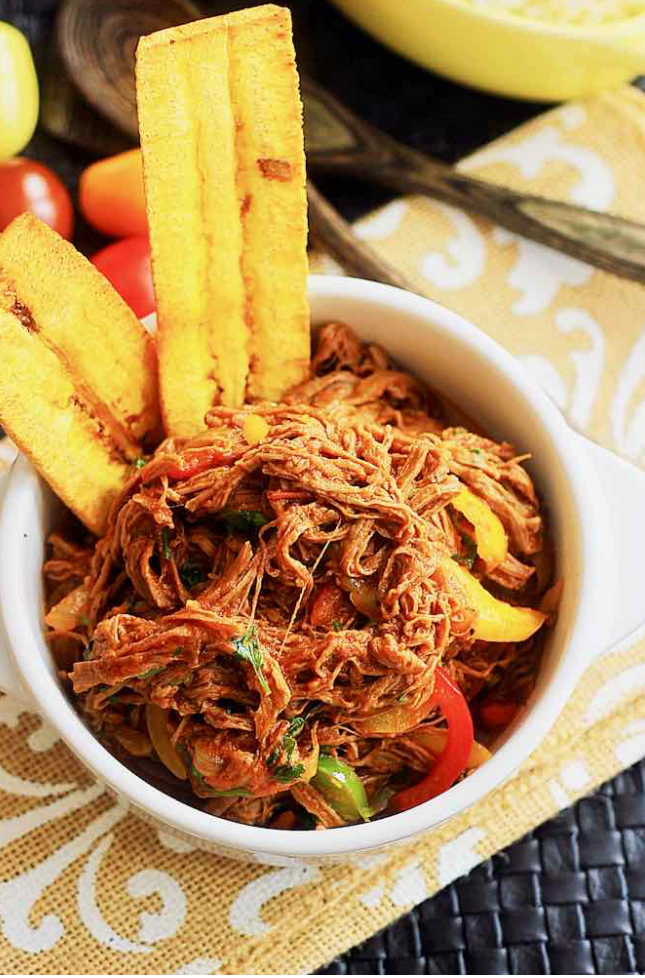 shredded beef Creole | ropa vieja & tostones