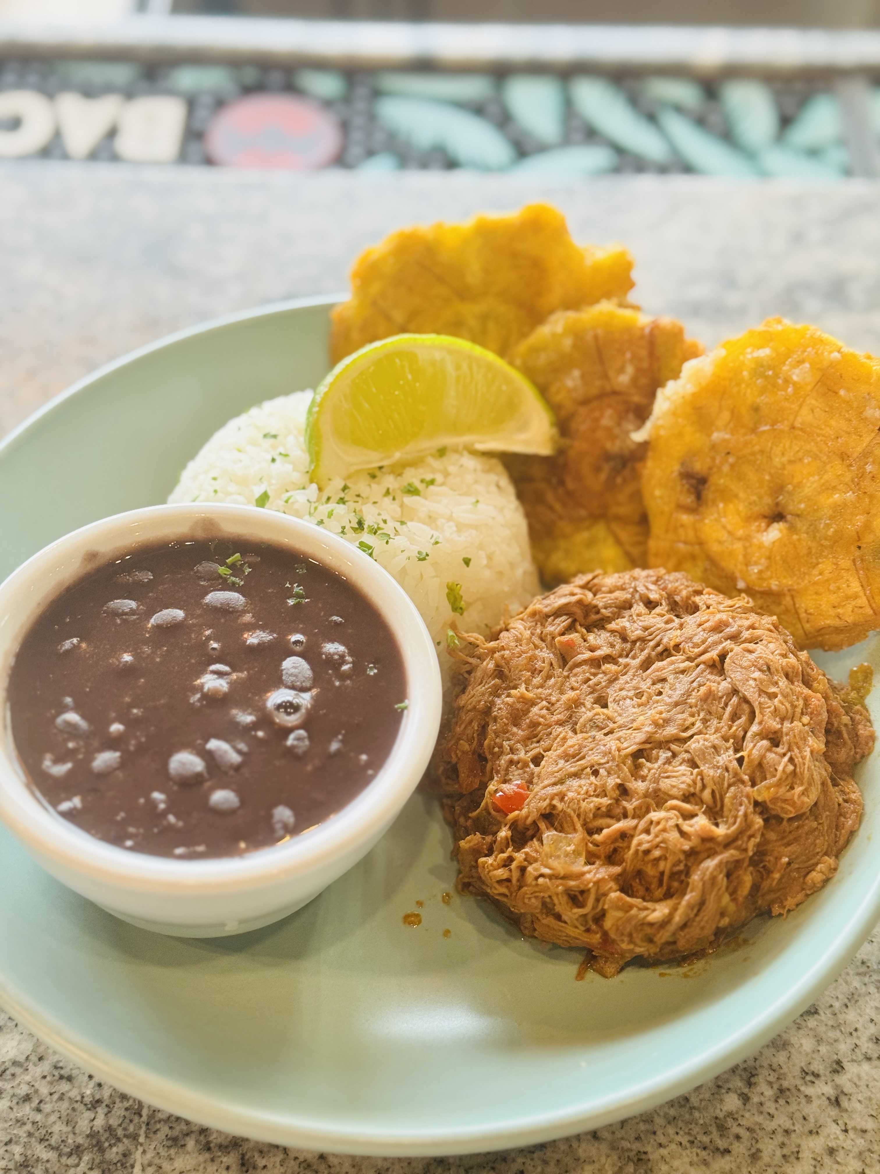 shredded beef Creole | ropa vieja & tostones