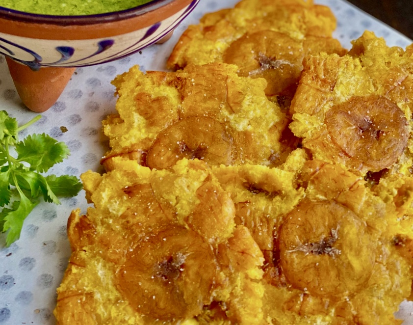 crispy, green plantains | tostones